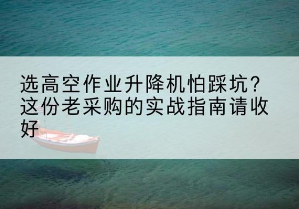 仲巴高空作业升降机厂家推荐-选高空作业升降机怕踩坑？这份老采购的实战指南请收好